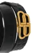 Balenciaga BB crocodile-effect double bracelet