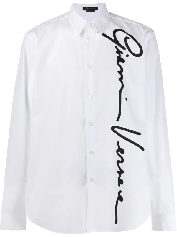 white versace dress shirt