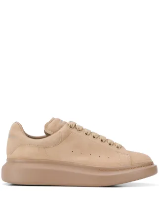 beige suede mcqueens