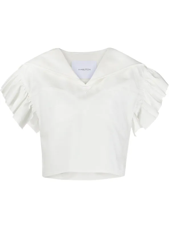 white short sleeve blouse