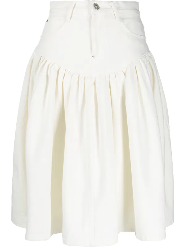 flared skirt white