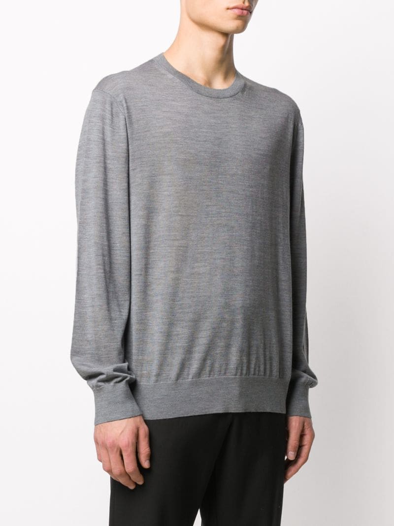 Shop Z Zegna Round Neck Jumper In Grey