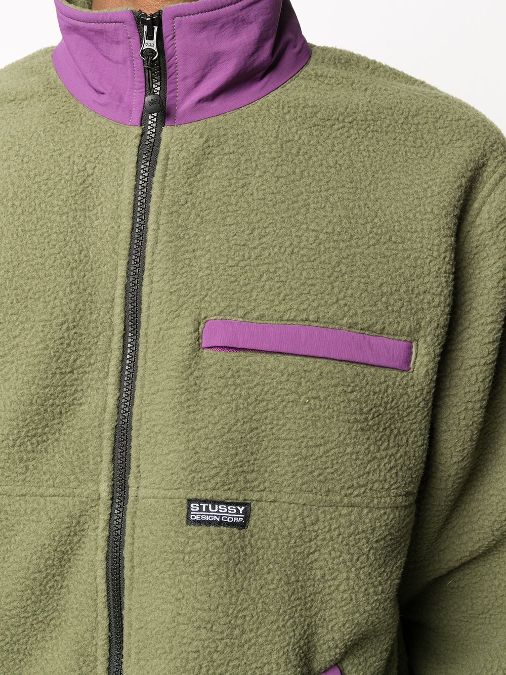 фото Stussy colour block fleece jacket