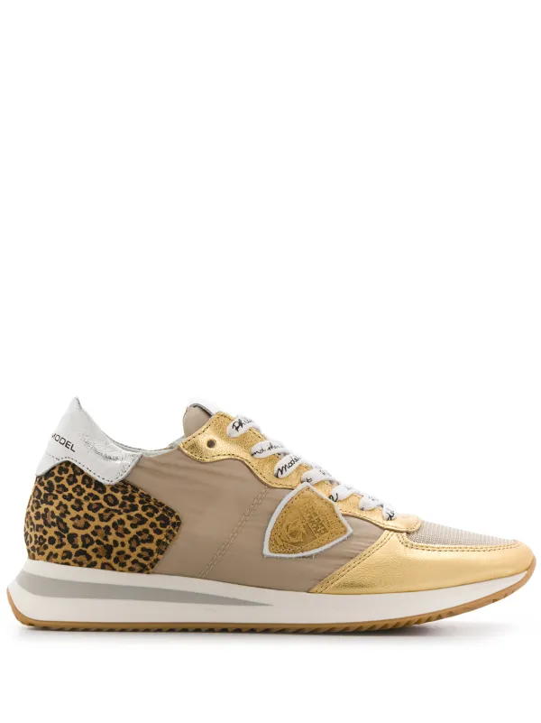 philippe model leopard sneakers