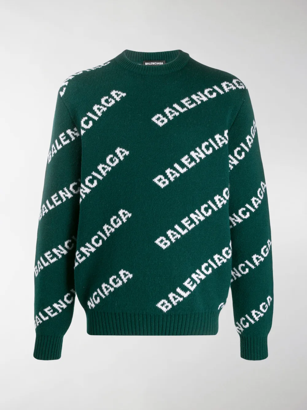 BALENCIAGA LOGO INTARSIA JUMPER,547831T147314764282