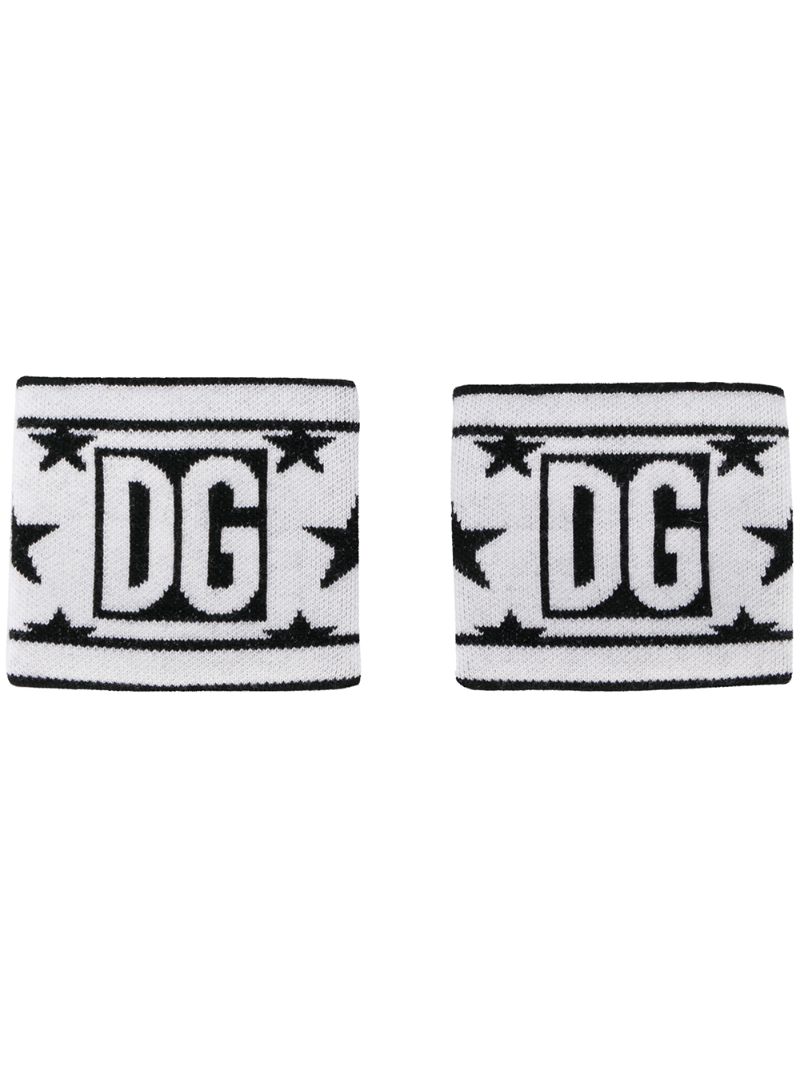 Dolce & Gabbana Dg Star Wrist Bands In Black