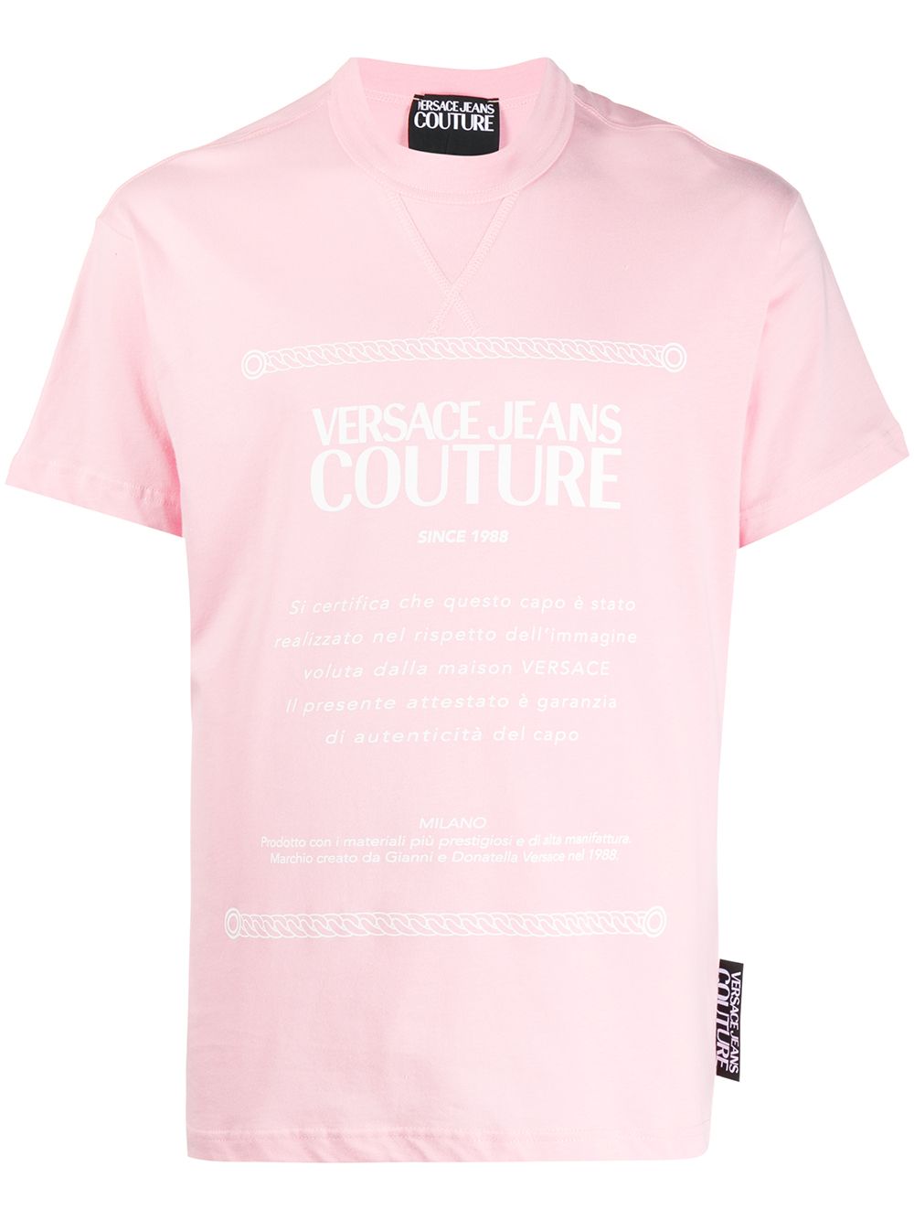 фото Versace Jeans Couture футболка с круглым вырезом и логотипом