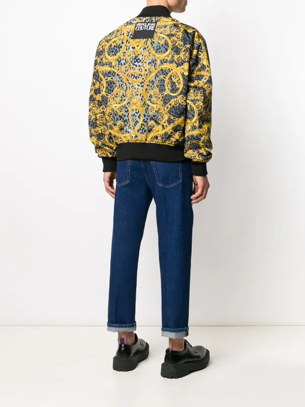versace jeans couture reversible jacket black