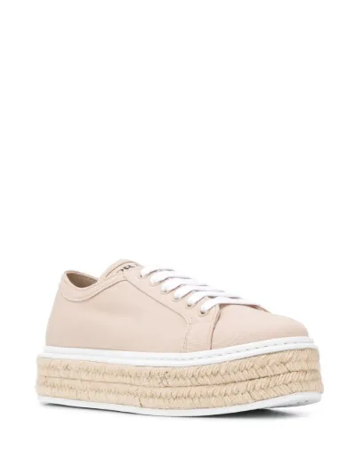 prada espadrille platform sneakers