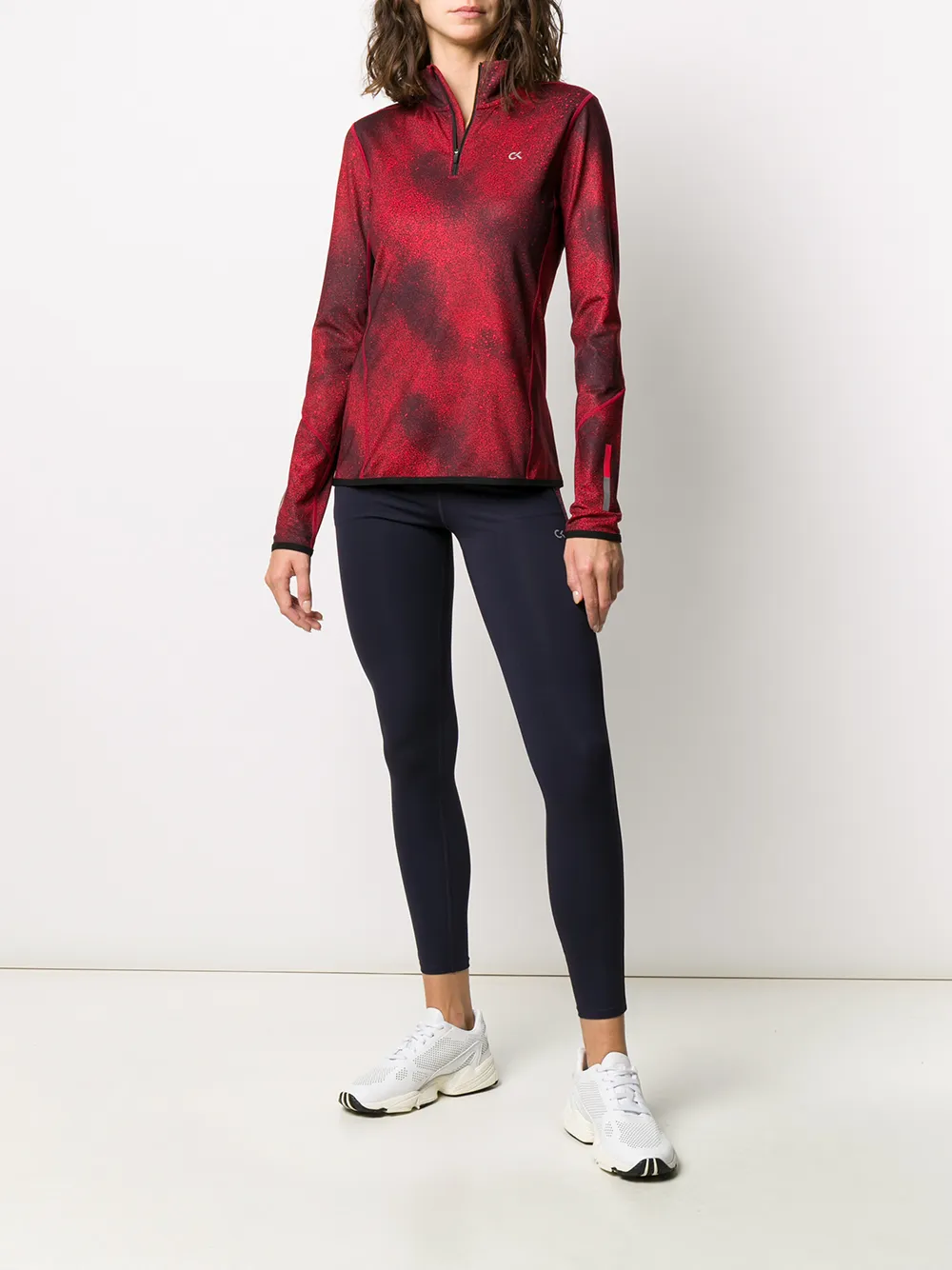Calvin Klein patterned rear logo print performance sweatshirt | Performance Sweatshirts & Hoodies | Image 2