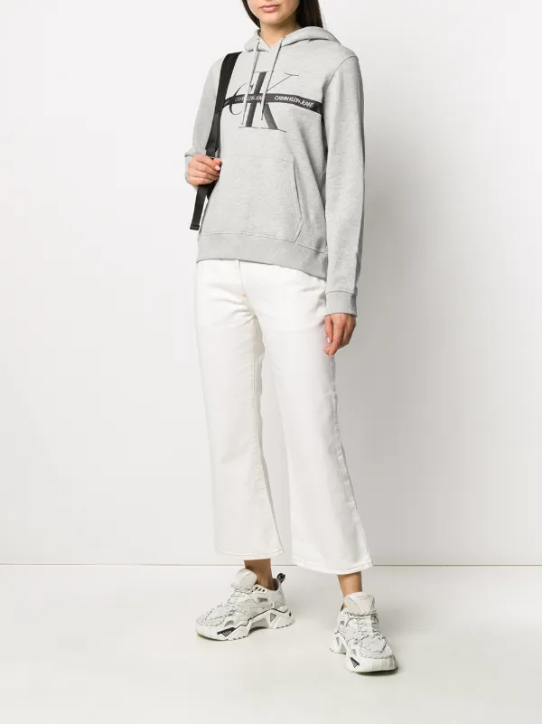 calvin klein tape neck hoodie