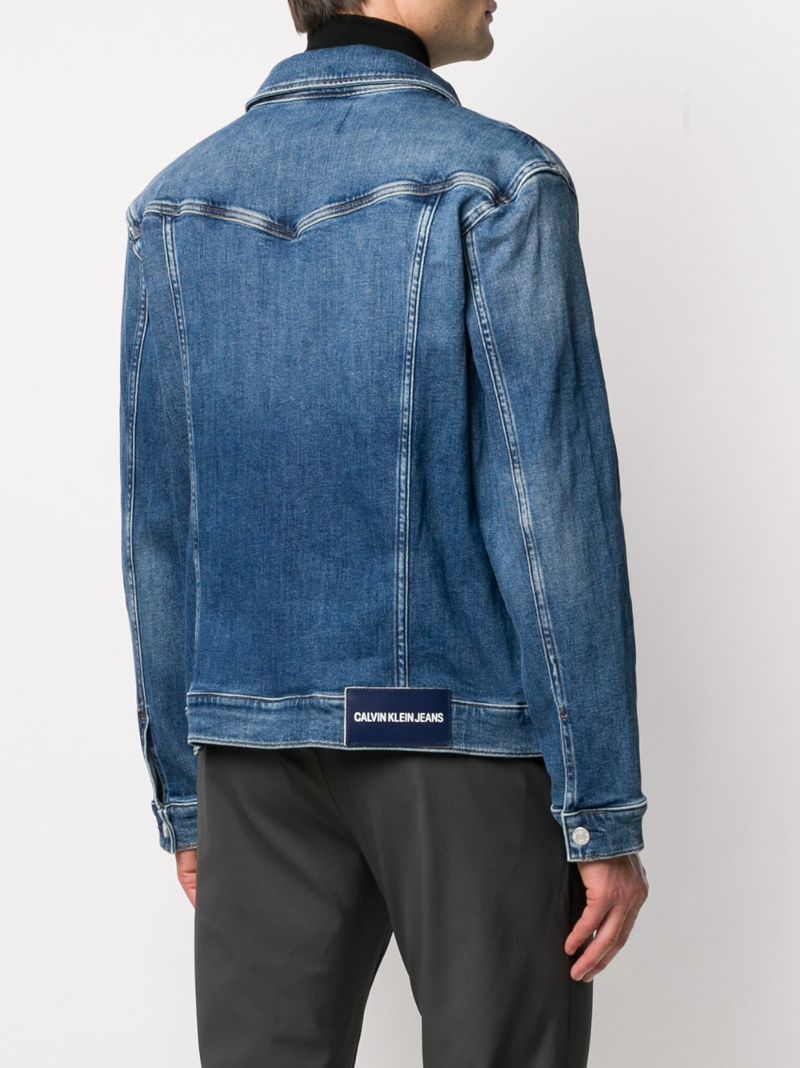 Shop Calvin Klein Jeans Est.1978 Denim Long Sleeve Jacket In Blue