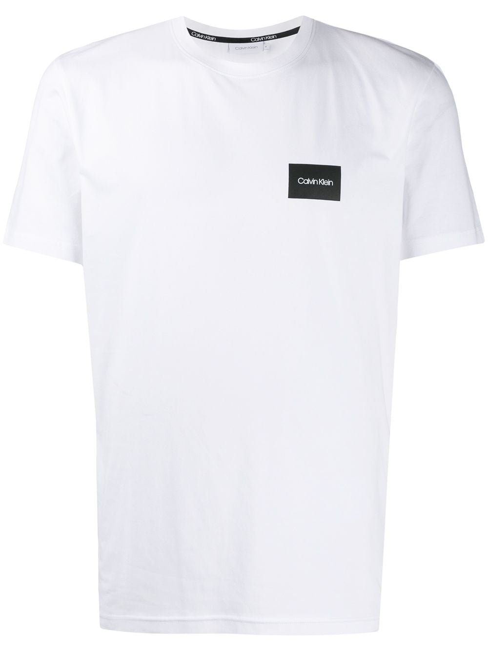 Calvin Klein Badge Print Regular-fit T-shirt In 白色