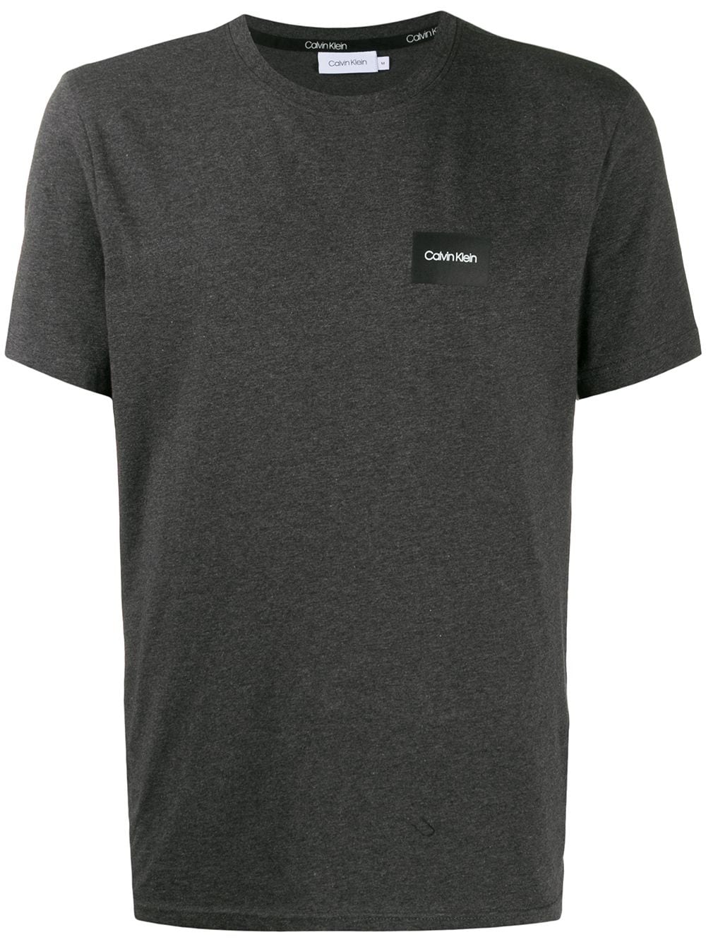 Calvin Klein Badge Print Regular-fit T-shirt In Grey