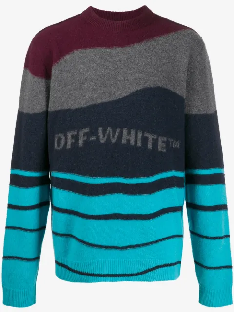 Off-White striped knitted jumper