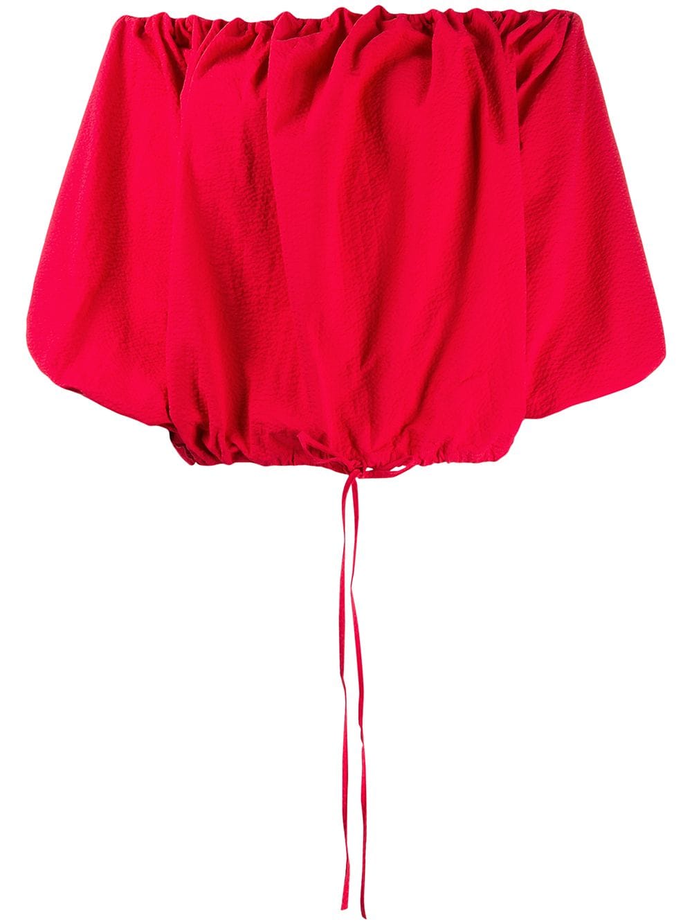 Marques' Almeida Off The Shoulder Puff Top In Red