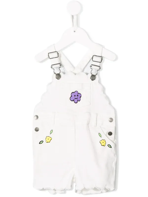 kids white dungarees