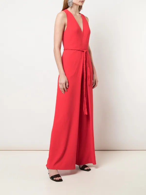 alice and olivia pleated jumpsuit