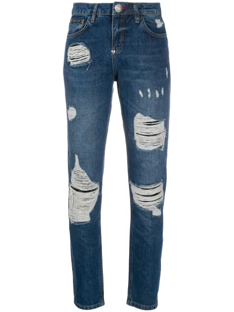 Philipp Plein Statement mid-rise slim jeans