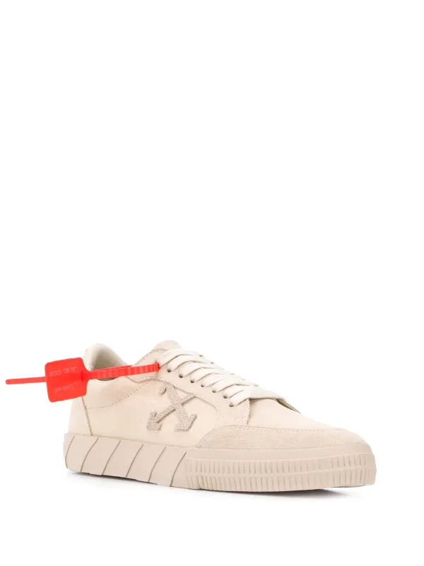 off white low vulcanized sneakers beige