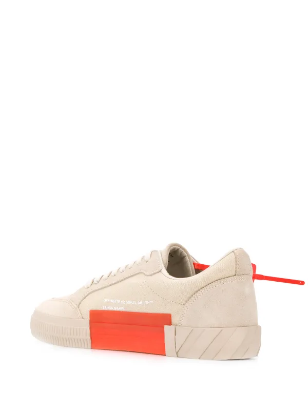 off white low vulcanized sneakers beige
