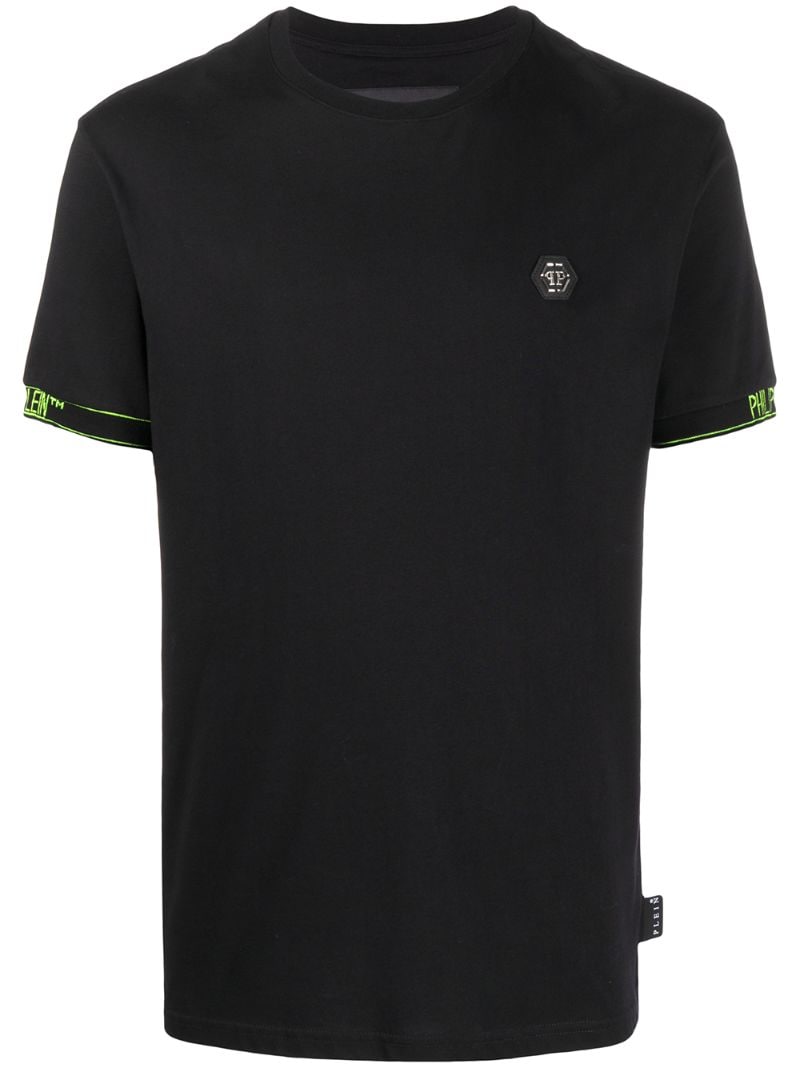 Shop Philipp Plein Contrast Cuff T-shirt In Black