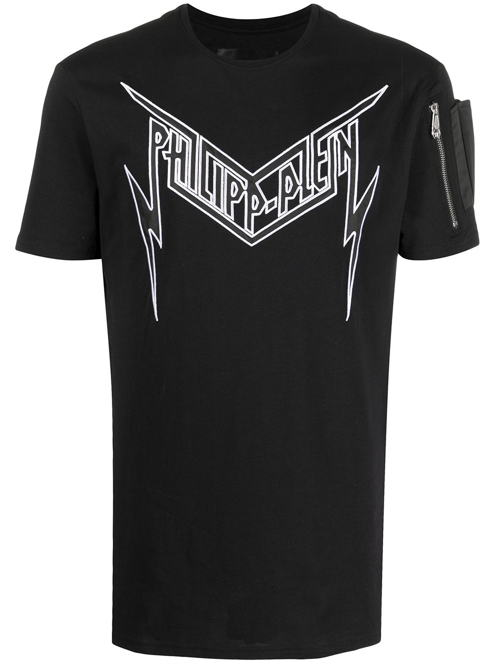 Shop Philipp Plein Thunder Logo T-shirt In Black