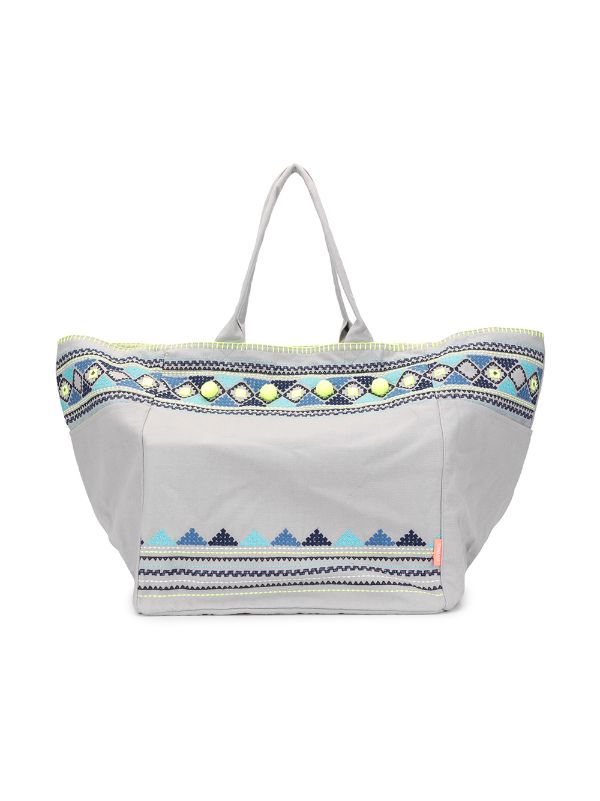 embellished beach bag