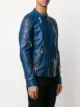 Philipp Plein worn effect multi-zip detail jacket