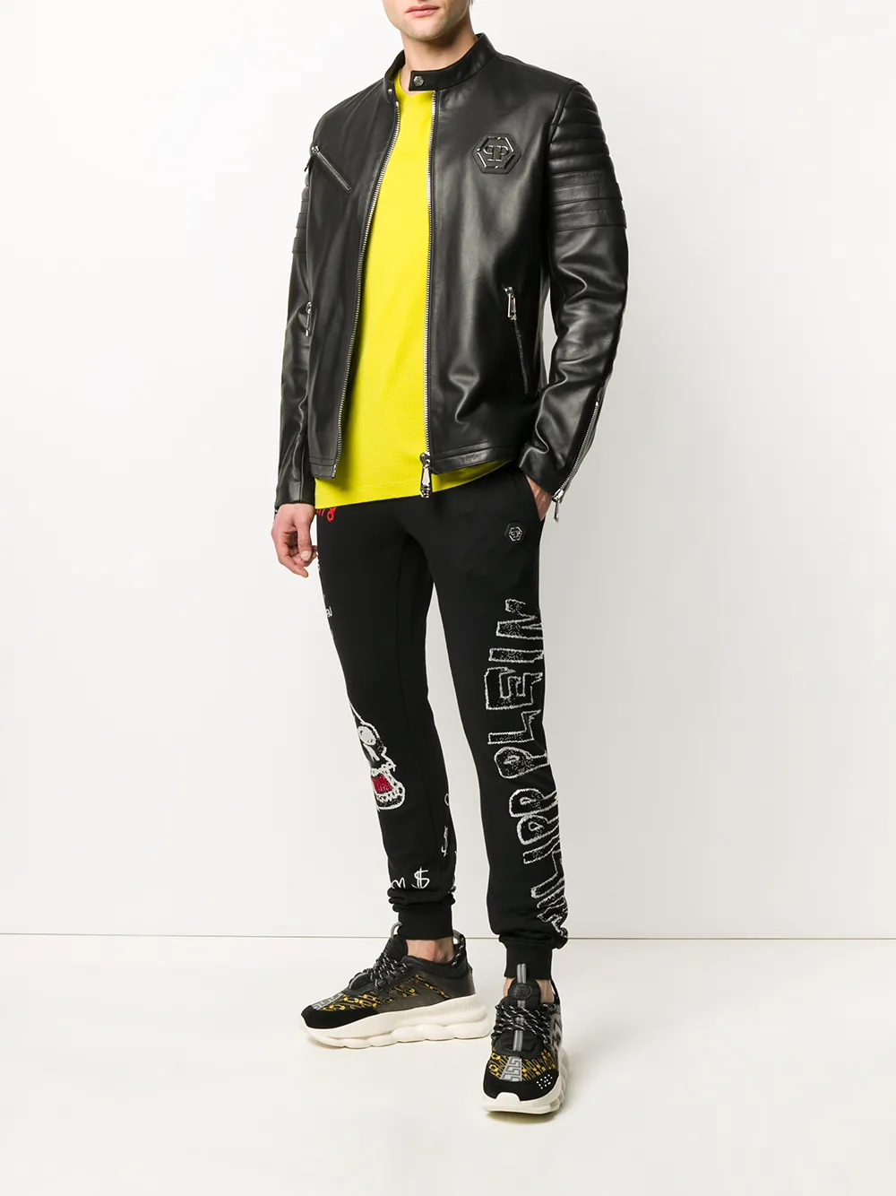 Image 2 of Philipp Plein Leather Moto jacket