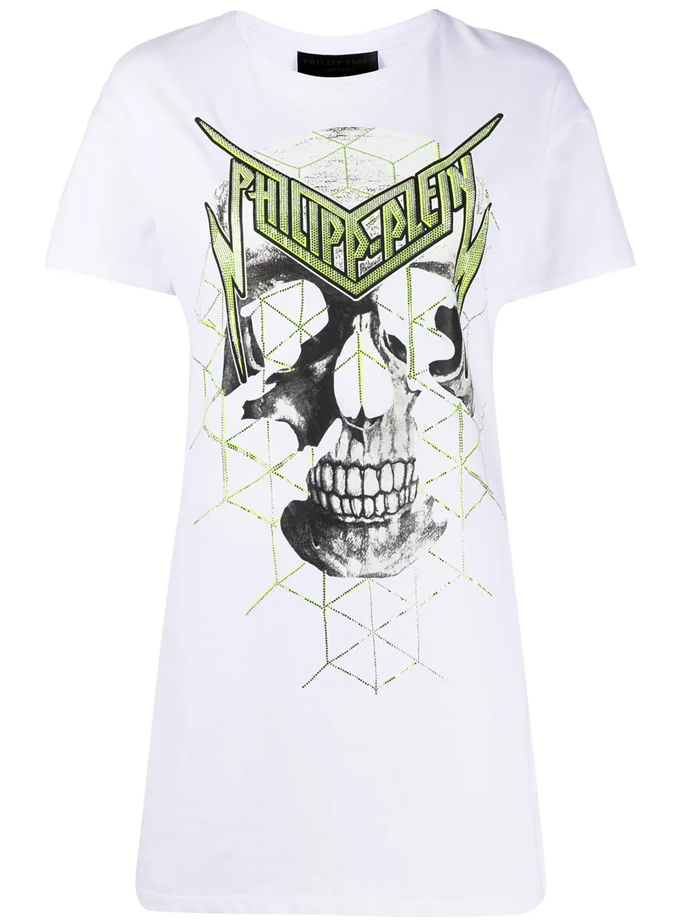 фото Philipp plein платье-футболка с принтом skull