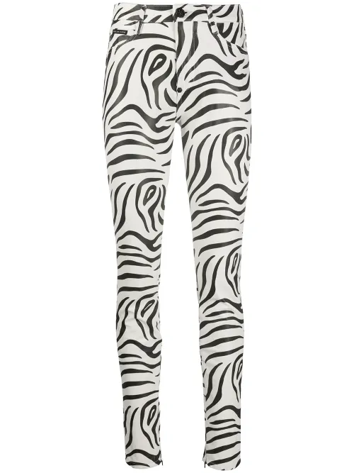 Pantalon skinny à imprimé zébré - Philipp Plein - Modalova