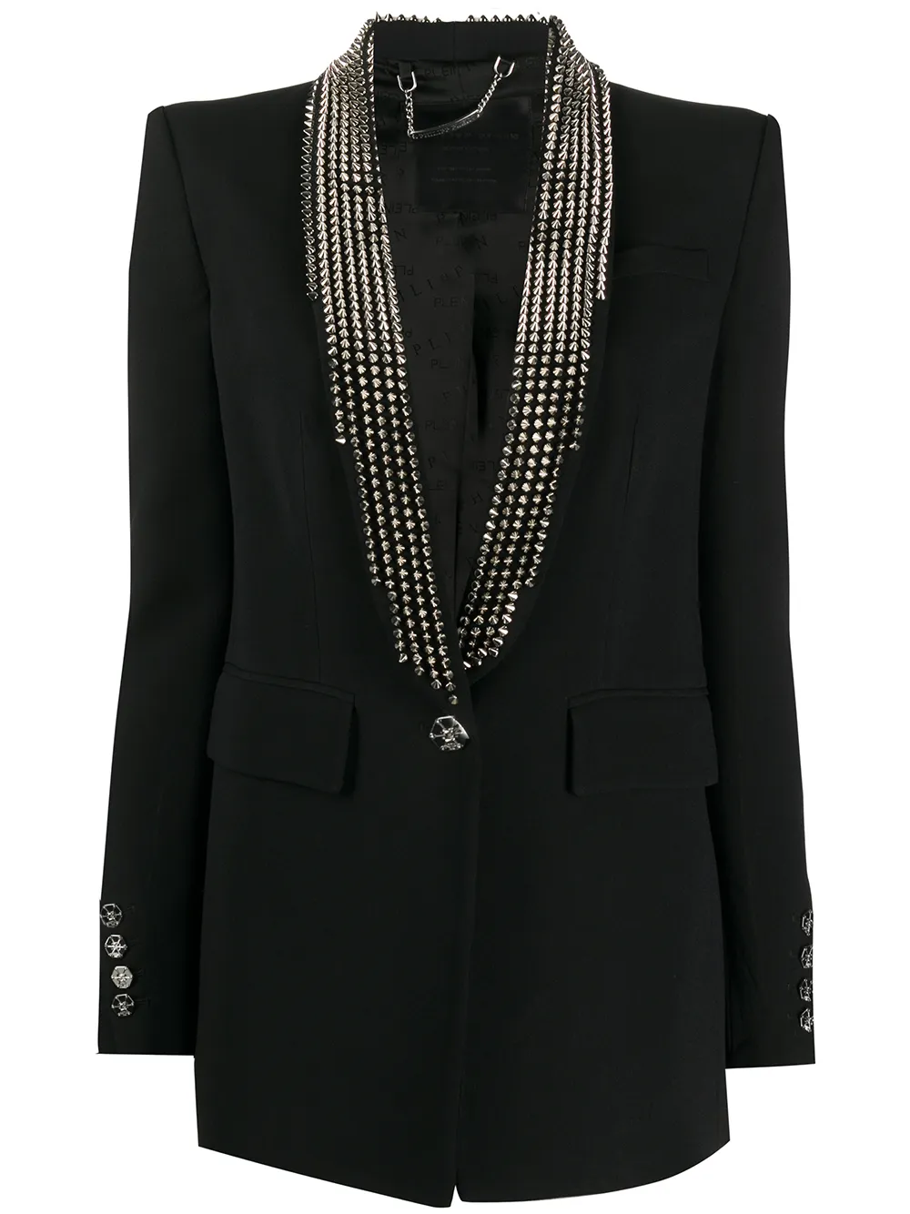 

Philipp Plein blazer con apliques - Negro