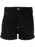 Philipp Plein crystal-embellished hot pants - Black