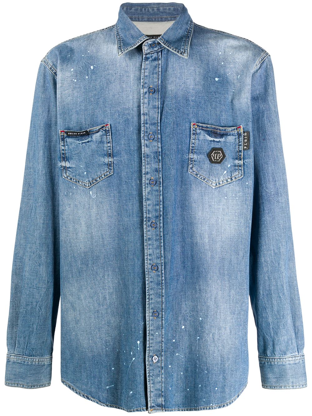 philipp plein denim shirt