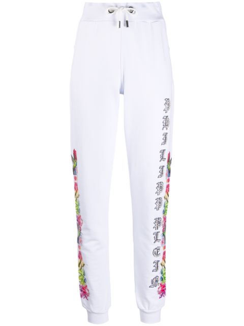 Philipp Plein crystal-embellished floral track patns Women