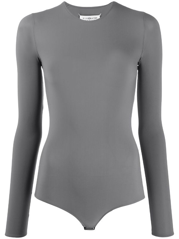 grey long sleeve bodysuit