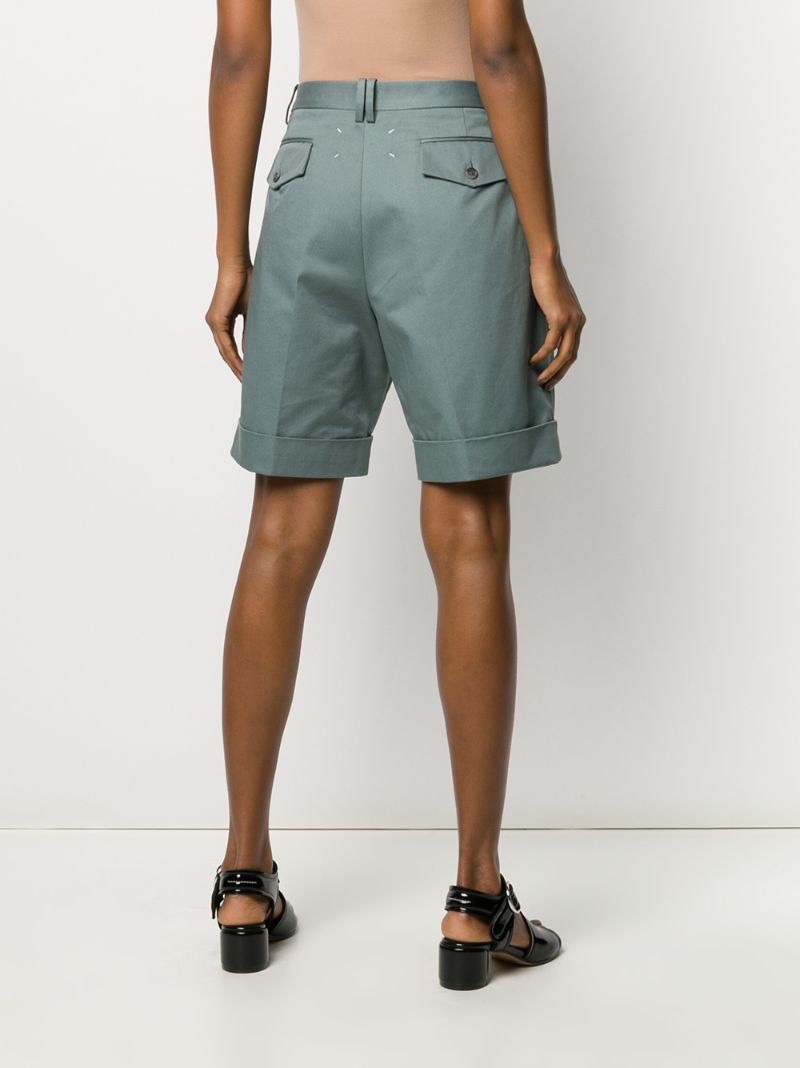 Shop Maison Margiela Wide-leg Shorts In Green