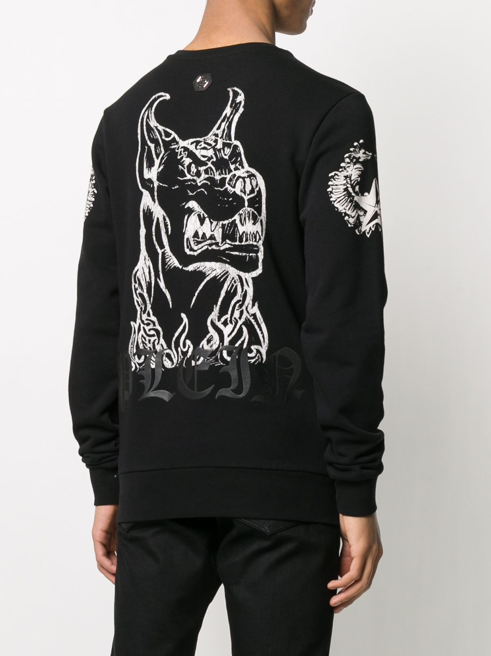 Philipp Plein Distressed Rottweiler Print Jumper - Farfetch