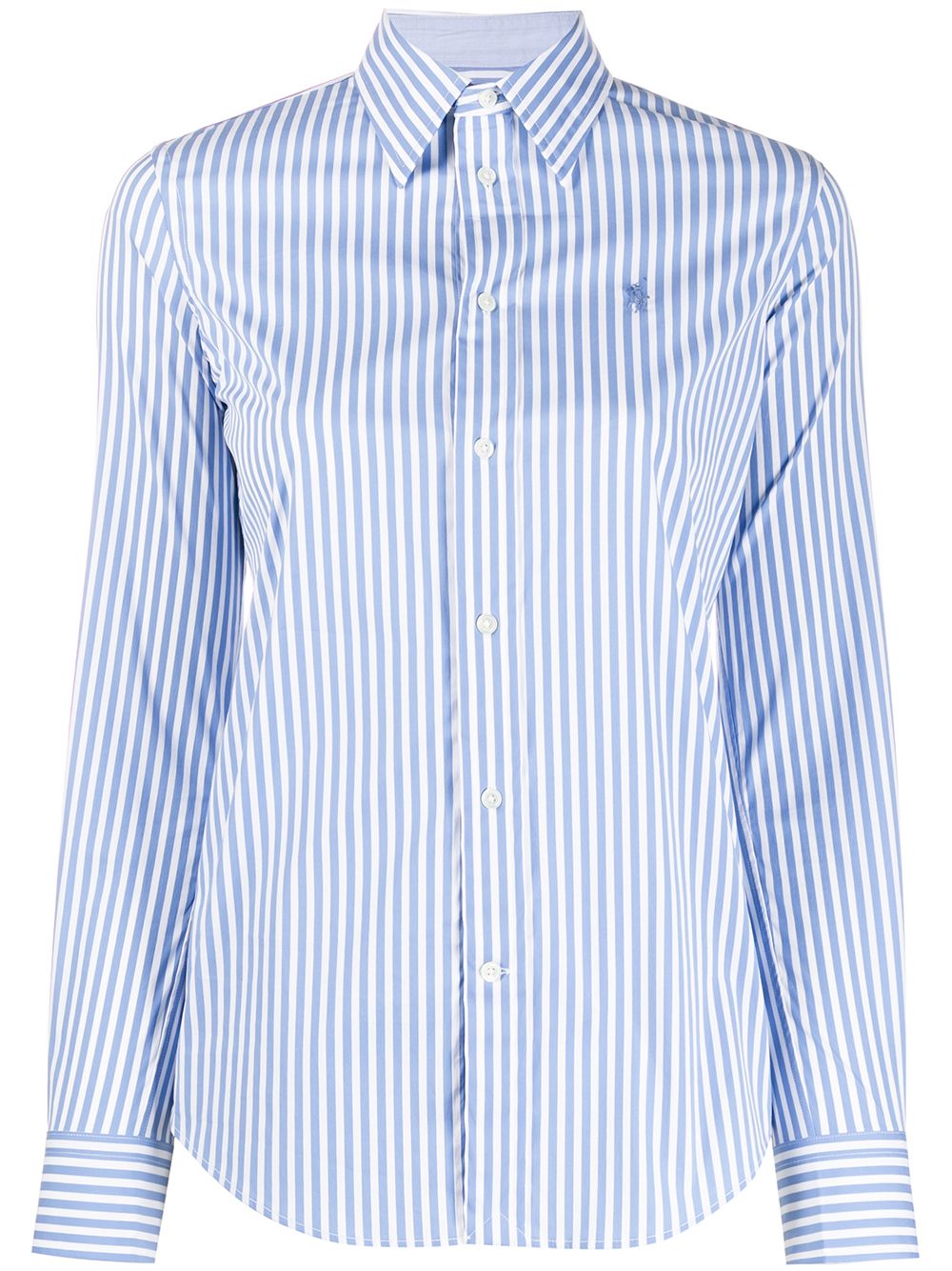 фото Polo ralph lauren рубашка в полоску с вышитыми логотипом