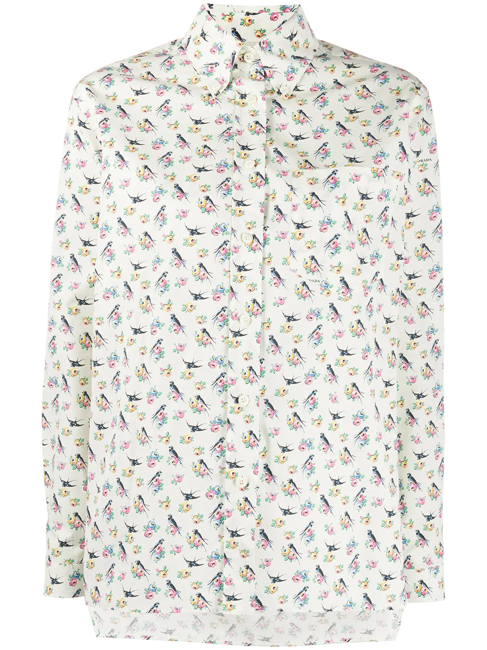 chemise oversize à fleurs