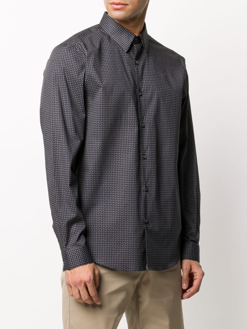 Shop Theory Irving Geometric Print Shirt In Blue