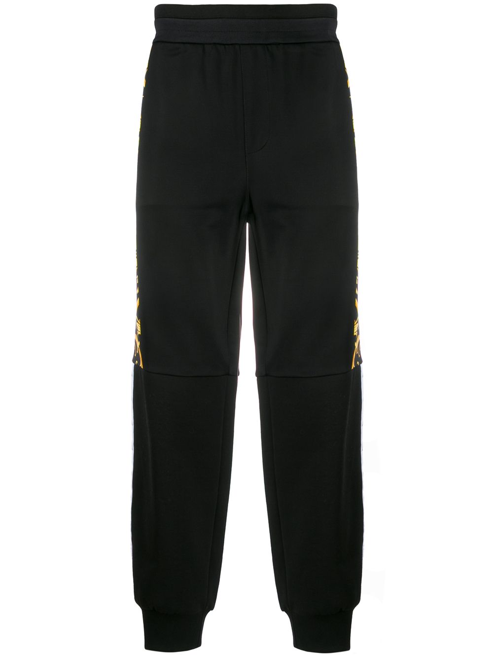 Shop Versace Barocco Logo Track Pants In Black