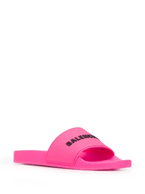 pink balenciaga slides