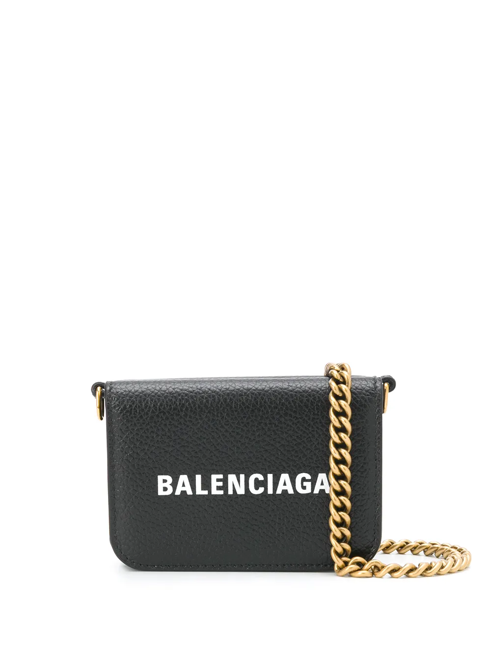 Balenciaga mini portefeuille à logo imprimé - Noir Top Merken Winkel