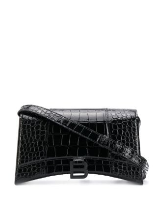 Balenciaga Hourglass crocodile-effect Sling Shoulder Bag - Farfetch