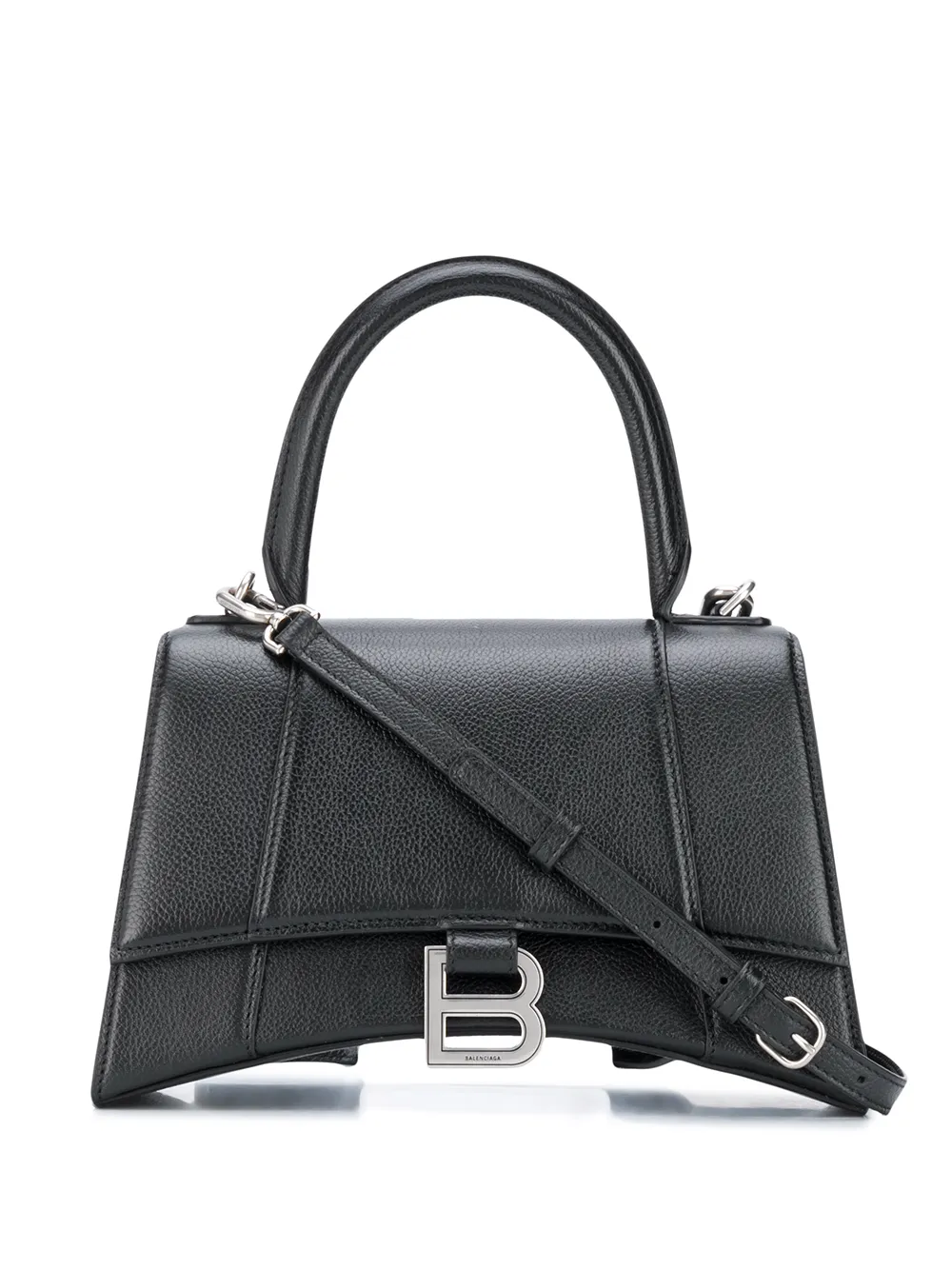 Click to view more detailed imagery on our partner's website Balenciaga Hourglass Top Handle Bag, Black