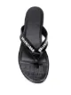 Balenciaga crocodile effect all-over logo sandals