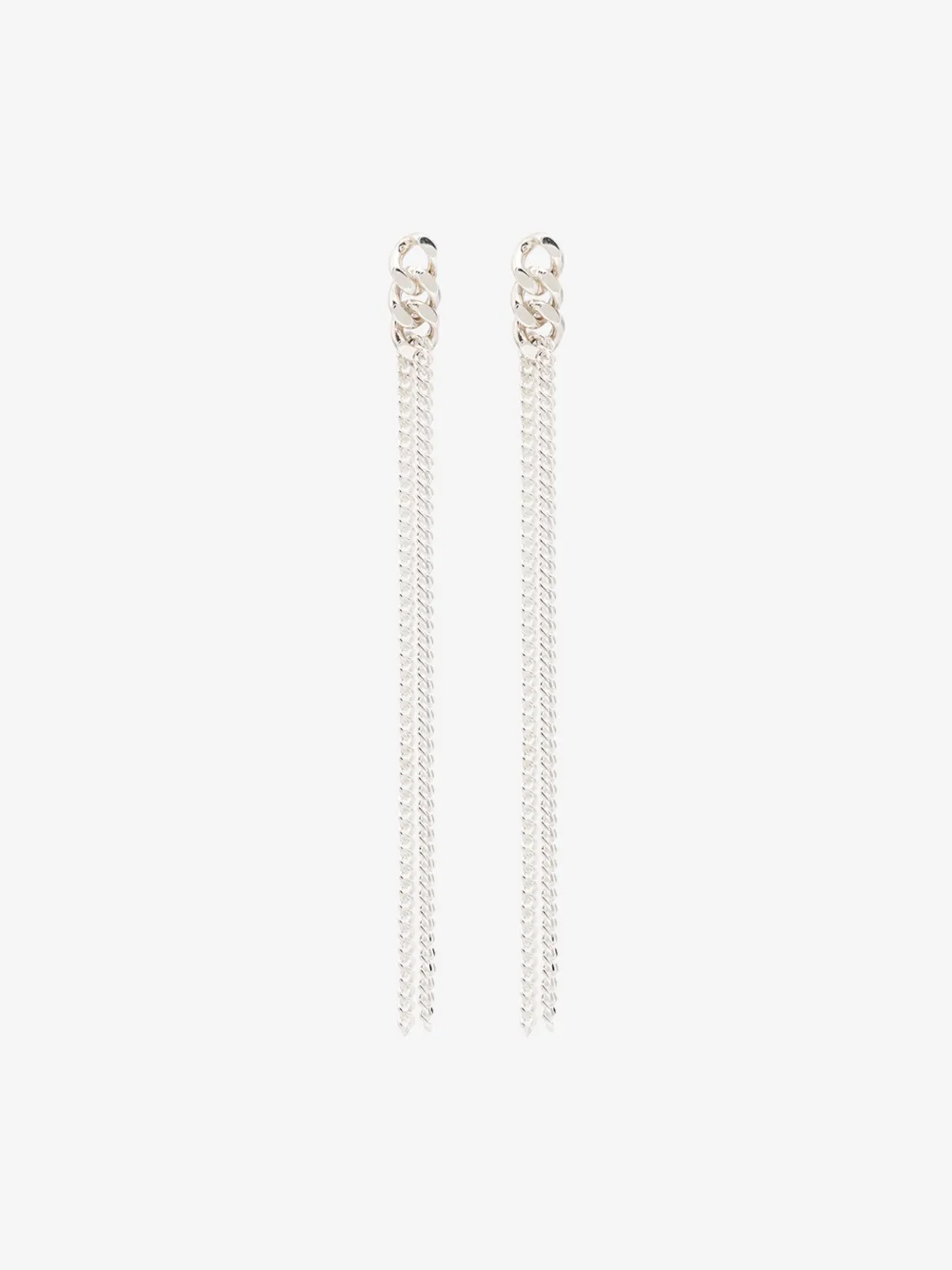 SASKIA DIEZ STERLING SILVER DROP CHAIN EARRINGS,22004214770095