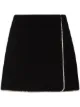 Image 1 of AREA crystal-embellished mini skirt
